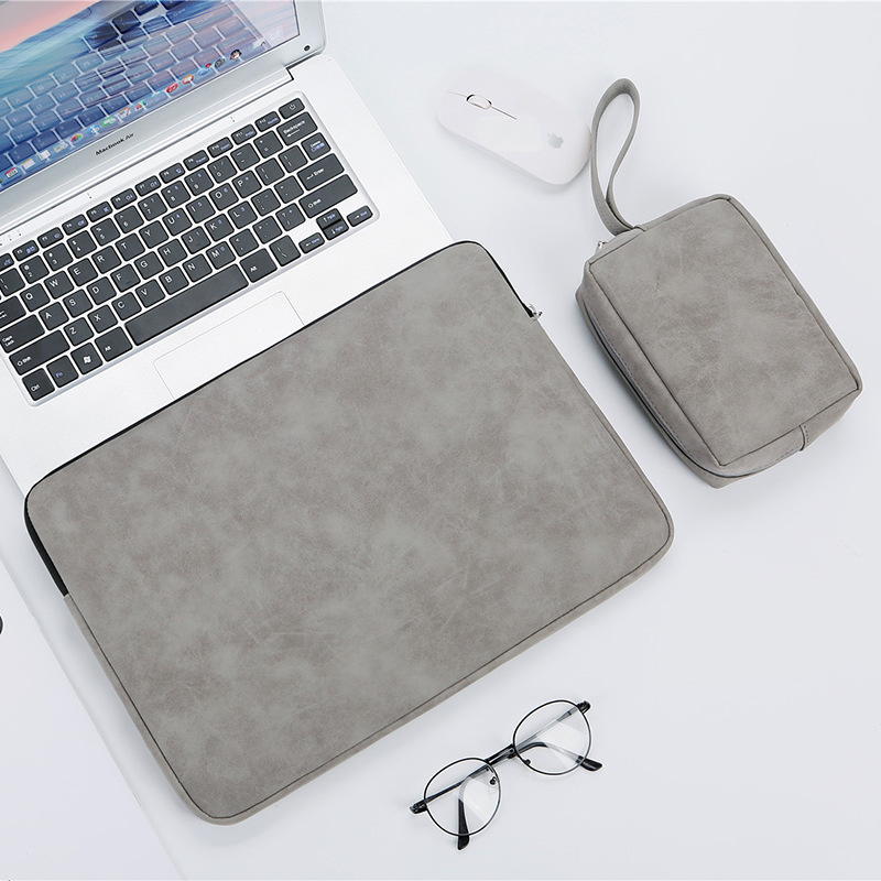 Baggery Laptop Sleeve Grau mit Etui